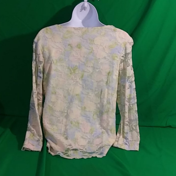 Coldwater Creek, sz s lace floral blouse - Picture 3 of 9